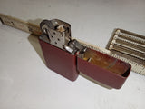 Vintage1985 Zippo Slim Lighter Maroon/Burgundy Matte Powder Coat Bradford PA USA