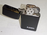 Rare Vintage 1984 Zippo Slim Matte Black Pocket Lighter – First Year of Issue