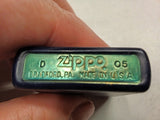 Vintage 2005 Zippo Lighter Harley-Davidson  Shield Emblem Matte Blue Worked