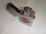 Vintage 1997 Zippo Lighter Harley-Davidson Bar & Shield Chrome Tin Sloppy Hinge