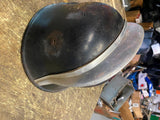 Vtg German firemans Police helmet M34 Square Dip WW11 2 Double Decals Feuerwehr!