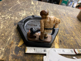 vtg cast iron advertising Cigar Cigarett Antique ashtray Emmaus Foundry Machine