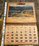 1943 DILLSBURG PA KLUGH Lumber Advertising Calendar Schedule Farm WW2 Accounting
