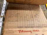 1943 DILLSBURG PA KLUGH Lumber Advertising Calendar Schedule Farm WW2 Accounting