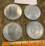 Vtg 3" Indian Oversize Coins Collectible Lot Mercury Dime Eisenhower Bicenten US