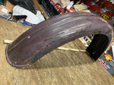 Vtg Ribbed Rear Fender Ariel Square Four Chopper Old Skool Triumph Bsa Norton!