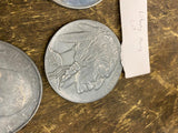 Vtg 3" Indian Oversize Coins Collectible Lot Mercury Dime Eisenhower Bicenten US