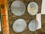 Vtg 3" Indian Oversize Coins Collectible Lot Mercury Dime Eisenhower Bicenten US
