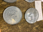 Vtg 3" Indian Oversize Coins Collectible Lot Mercury Dime Eisenhower Bicenten US