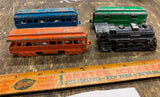 Vtg Midgetoys Train Metal Set Lot Steam Engine Passenger cars Toy Collectible!
