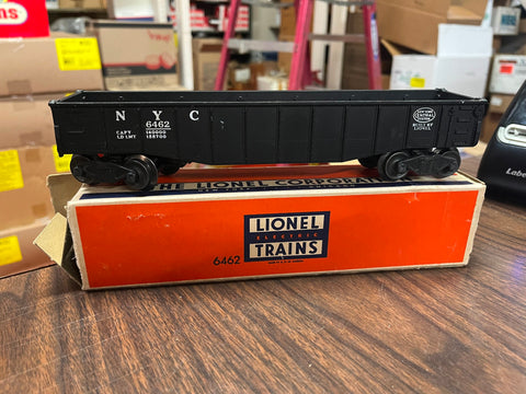 Vintage 1950s Lionel 6462 Black Gondola New York Central NYC w Box Made in USA