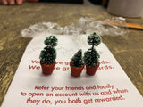 Dickens Collectables Topiary Pine Tree Grove Hand Painted Christmas Miniature Di