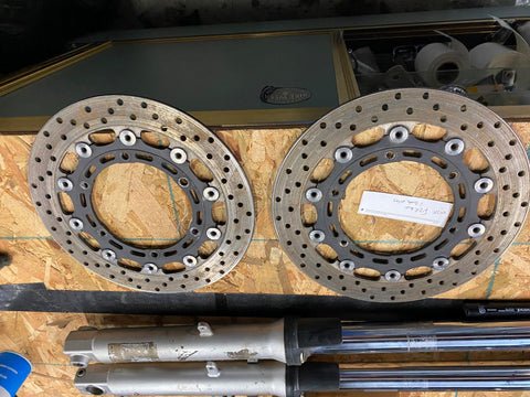 OEM Front Brake Rotors Floating Pair Used Yamaha FZR 600  FZR600