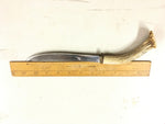 Vtg handmade hunting camping survival knife fixed blade elk horn handle
