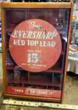40's Eversharp Red Top Lead Mechanical Pencil Display Advertising Sign General s