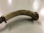 Vtg handmade hunting camping survival knife fixed blade elk horn handle