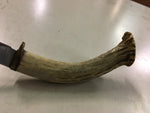 Vtg handmade hunting camping survival knife fixed blade elk horn handle