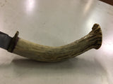 Vtg handmade hunting camping survival knife fixed blade elk horn handle