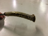Vtg handmade hunting camping survival knife fixed blade elk horn handle