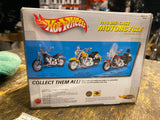 Hot Wheels Harley-Davidson Fat Boy Motorcyle 1/18 Scale 2001 Display Box NIB!