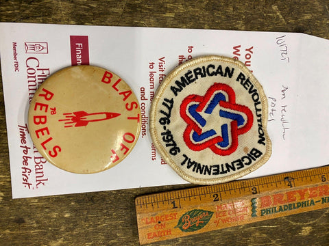 Vtg american Revolution Bicentenial 1776-1976 Patch Rocket Lot collectible USA!