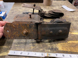 Set Of 3 Heavy Duty Antique Vintage Barn Door Track Roĺlers Trolleys Wheel Farm