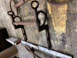 vtg Civil War Era  iron horse bits lot Bridle Shank Mouthpiece Loose ring snaffl