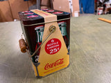 Vintage Coca Cola 6 Pack Advertising Carrying Tin Wood Handled