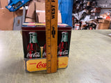Vintage Coca Cola 6 Pack Advertising Carrying Tin Wood Handled