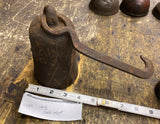 vtg pea cotton scale weight Cast hanging Steelyard 8Lb Farm Hanging Antique Bala