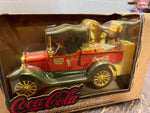VTG Coca cola 1918 Ford Model T Christmas Elf & Penguins Diecast Car