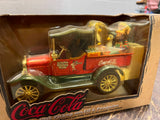 VTG Coca cola 1918 Ford Model T Christmas Elf & Penguins Diecast Car