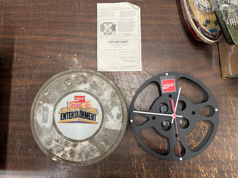 COCA COLA COKE TRADE FILM reel clock MOVIE TICKET TO ENTERTAINMENT 1991 Works