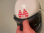Vtg Kids Race Car Motorcycle 1/2 helmet Goggles Speed racer Harley Police bike!