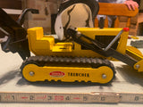 Vtg Tonka Trencher Backhoe Loader Pressed Steel Tin toy 1960s T-6 Heavy Equipmen
