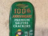 Nabisco 100th Anniversary Premium Saltine Crackers Tin Thermometer 1976 RARE