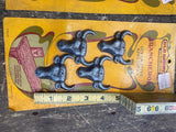Vtg 50's Carded Barclay Toys Steer Head Decor Metal Saddlebag Western Holster