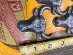 Vtg 50's Carded Barclay Toys Steer Head Decor Metal Saddlebag Western Holster