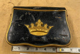 1800s French Napoleonic Brass/Leather Civil War Military Ammo Pouch giberne ARmy