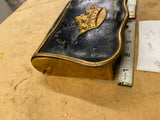 1800s French Napoleonic Brass/Leather Civil War Military Ammo Pouch giberne ARmy