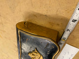 1800s French Napoleonic Brass/Leather Civil War Military Ammo Pouch giberne ARmy