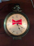 Vintage 1950s Budweiser Pocket Watch Lighted Advertising Sign Tested Works