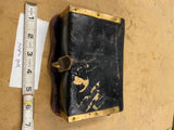 1800s French Napoleonic Brass/Leather Civil War Military Ammo Pouch giberne ARmy