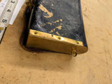 1800s French Napoleonic Brass/Leather Civil War Military Ammo Pouch giberne ARmy