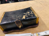 1800s French Napoleonic Brass/Leather Civil War Military Ammo Pouch giberne ARmy