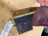 1800s French Napoleonic Brass/Leather Civil War Military Ammo Pouch giberne ARmy