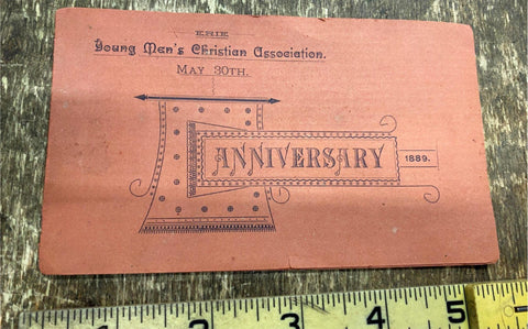 1889 YMCA Literature 29th ann Vtg Historical Erie Pa Collectible Fraternal Memor