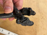 Antique Lions Head Vtg Metal NutCracker 1890's Fancy Victorian Tools Collectible