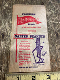 1930's Vtg Planters Pennant Peanuts Advertising Bag Sign Memorabilia Baseball