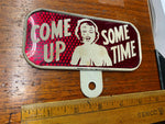 Vtg 60's Snow Craggs Reflective License Plate Topper Auto Truck Motorcycle Dirty
